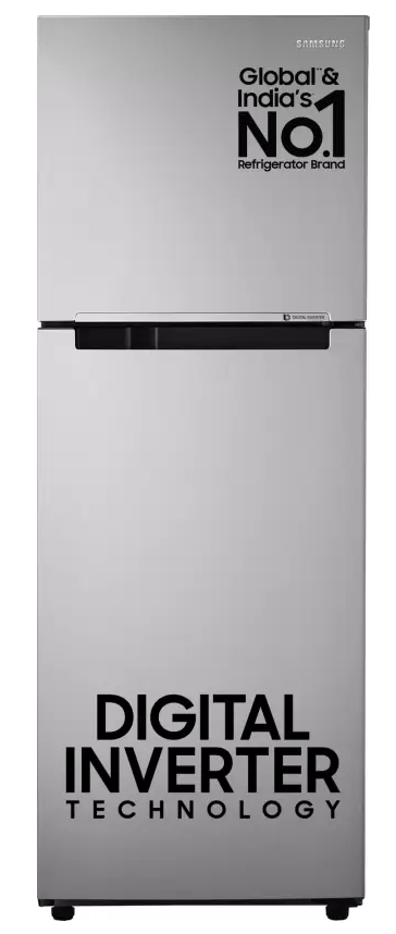 SAMSUNG 236 L Frost Free Double Door 2 Star Refrigerator with Digital Inverter  (Gray Silver, RT28C3032GS/HL)